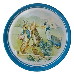 Vintage Peter Rabbit Tin Tray Beatrix Potter Jemima Puddle Duck‎ England SEE